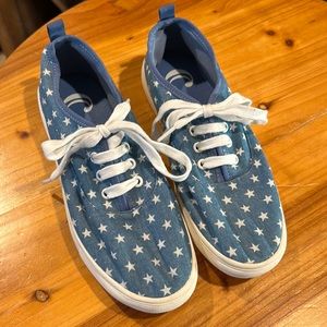 C Canvas Sneakers with Stars - Women’s Size 6